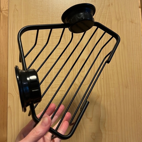 π FREE when Bundled π Shower Shelf: Black metal & suction cups - Picture 3 of 6